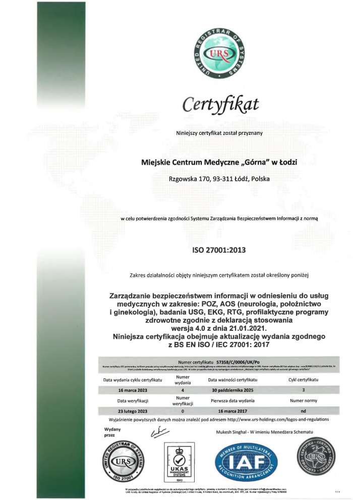 ISO 27001 Rzgowska