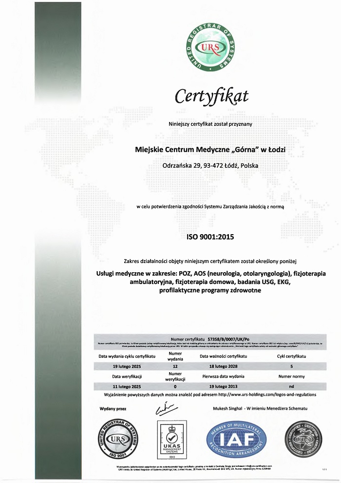 ISO 9001 Odrzańska